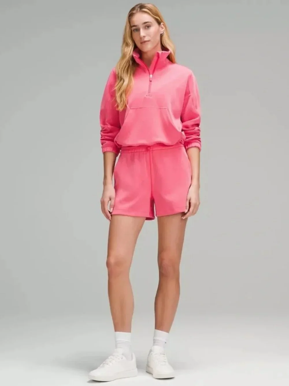 Lululemon Brushed Softstreme Half Zip in Glaze Pink | Size 6